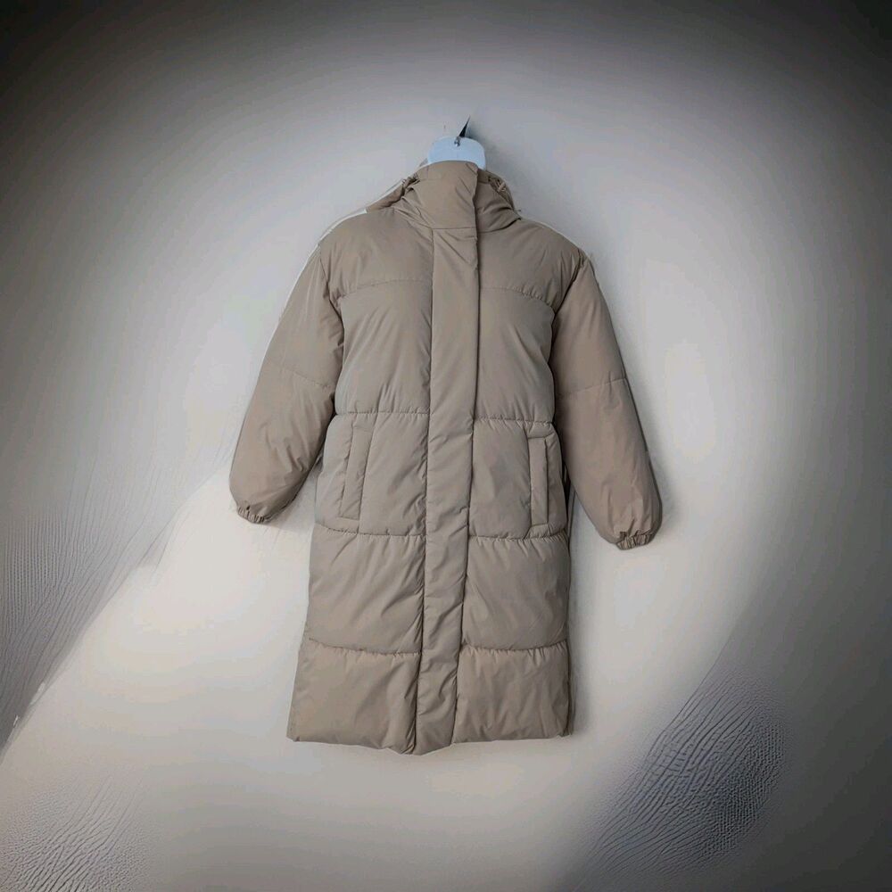 Amazon Essentials Women's Oversized Long Puffer Jacket Beige Size 1X